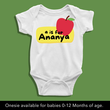 Load image into Gallery viewer, A For Baby Name Personalized Onesie or T Shirt
