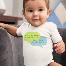 Load image into Gallery viewer, I&#39;m Bilingual Can Cry in 2 Languages Customizable Onesie or T Shirt
