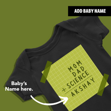 Load image into Gallery viewer, Mom, Dad & Science Made Me IVF Baby Personalizable Onesie or T Shirt