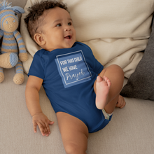 Load image into Gallery viewer, For this child we have prayed Onesie (Blue)