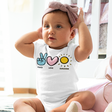 Load image into Gallery viewer, Peace Love & Sunshine - Baby Onesie or T-Shirt