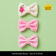 Load image into Gallery viewer, Pretty in Pink - Set of 3 Small Bows
