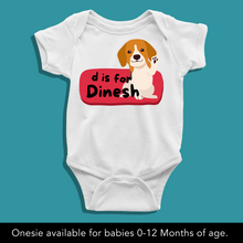 Load image into Gallery viewer, D For Baby Name Personalized Onesie or T Shirt
