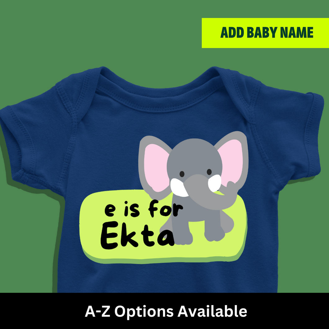 E For Baby Name Personalized Onesie or T Shirt