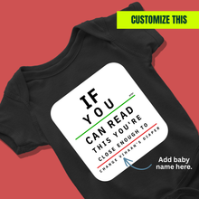 Load image into Gallery viewer, Eye Test: Come Close &amp; Read Onesie or T-Shirt
