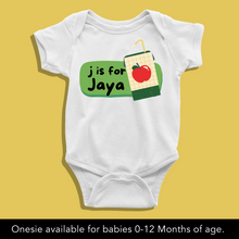 Load image into Gallery viewer, J For Baby Name Personalized Onesie or T Shirt
