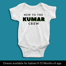 Load image into Gallery viewer, New To The Crew Custom Last Name Onesie or T Shirt
