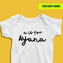 Load image into Gallery viewer, Personalized Baby Name Onesie or T Shirt
