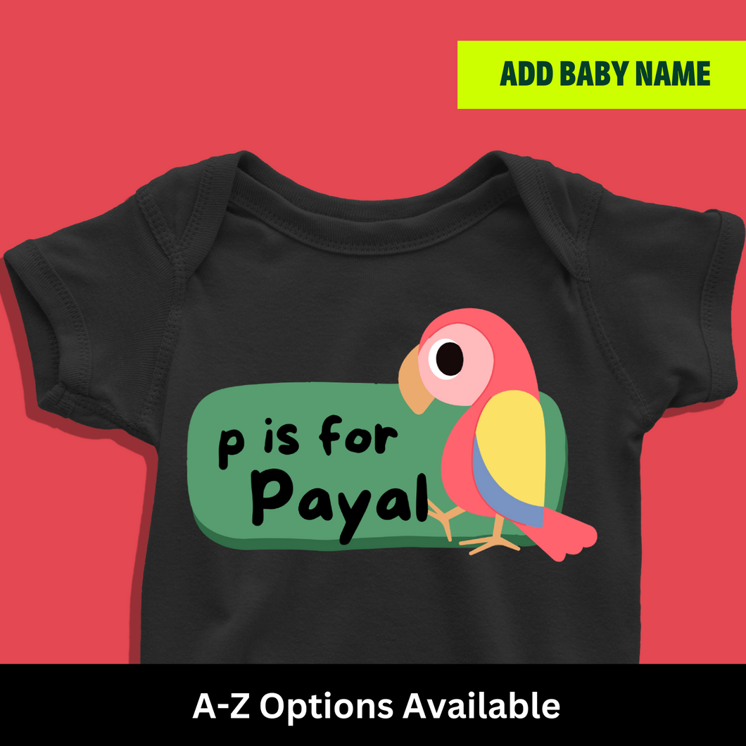 P For Baby Name Personalized Onesie or T Shirt