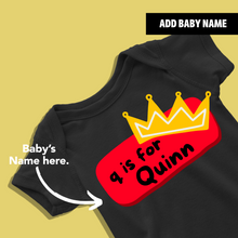Load image into Gallery viewer, Q For Baby Name Personalized Onesie or T Shirt

