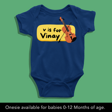 Load image into Gallery viewer, V For Baby Name Personalized Onesie or T Shirt
