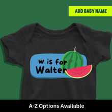 Load image into Gallery viewer, W For Baby Name Personalized Onesie or T Shirt
