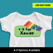 Load image into Gallery viewer, X For Baby Name Personalized Onesie or T Shirt
