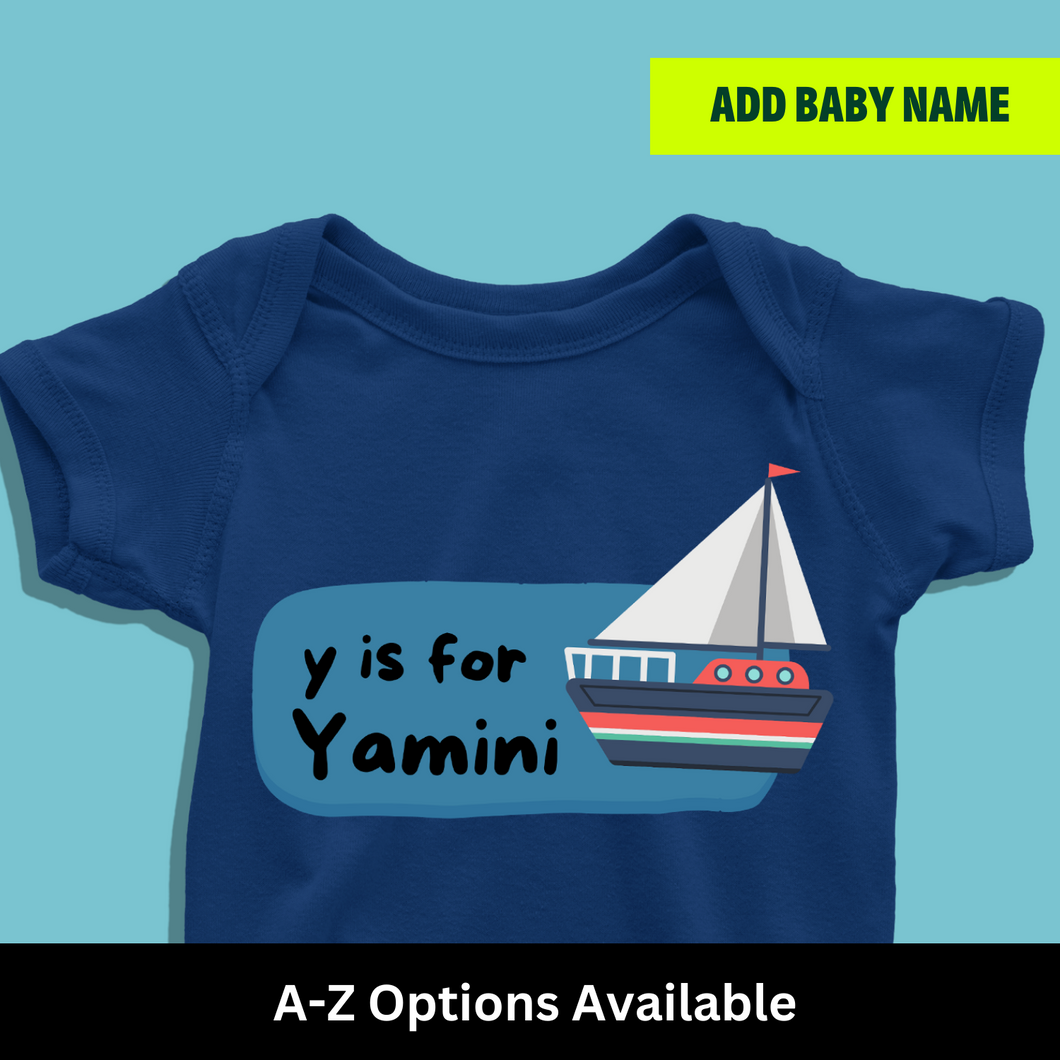 Y For Baby Name Personalized Onesie or T Shirt