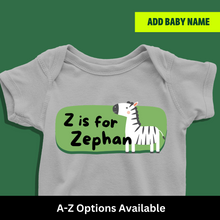Load image into Gallery viewer, Z For Baby Name Personalized Onesie or T Shirt
