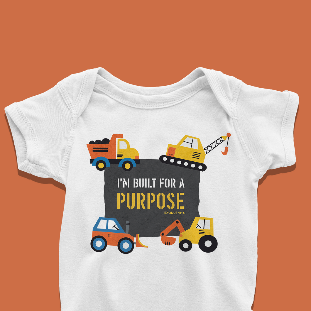 I am Built for a Purpose Onesie or T-Shirt