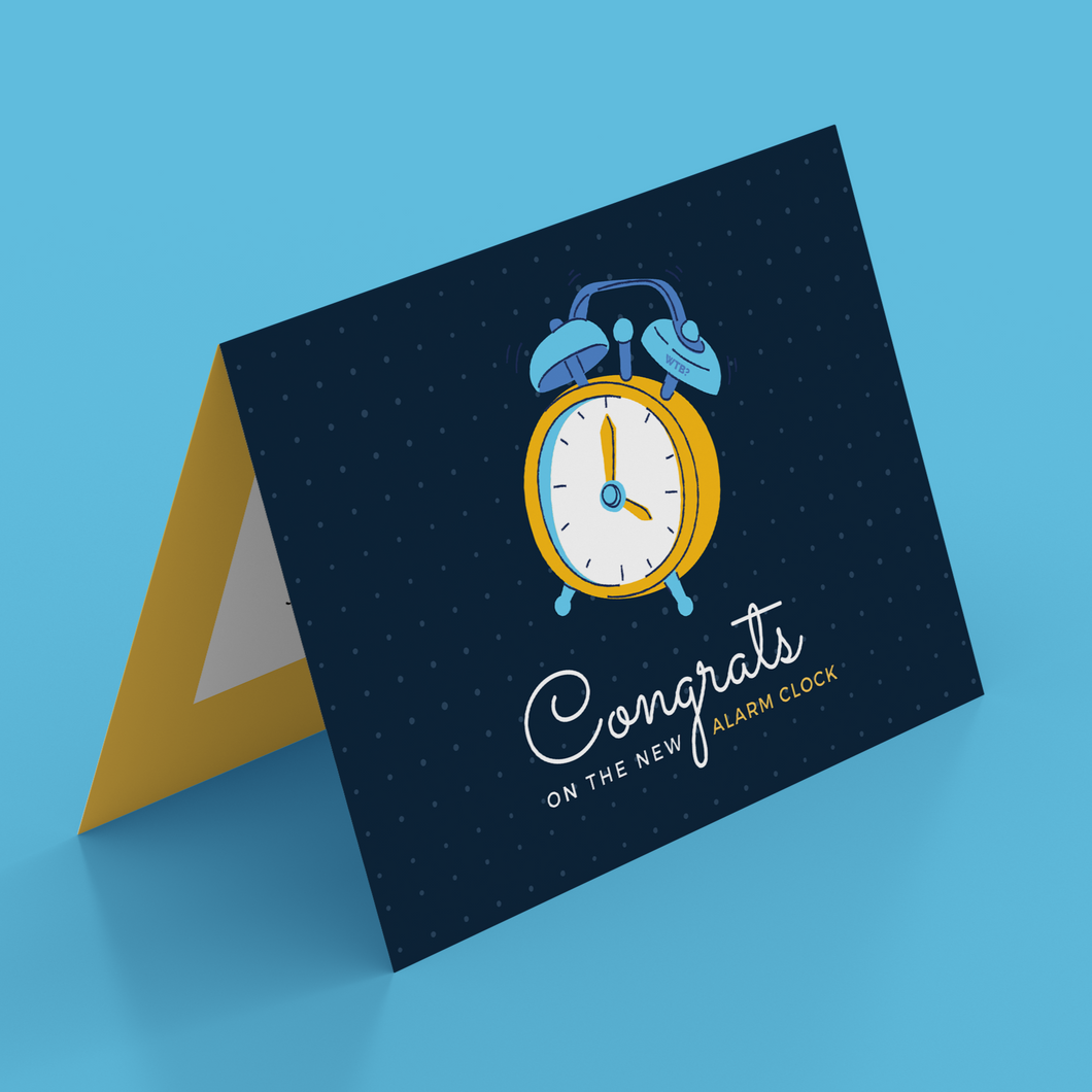 Alarm Clock - Customised Greeting Card
