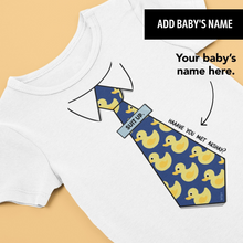 Load image into Gallery viewer, Ducky Tie Baby Onesie or T-Shirt
