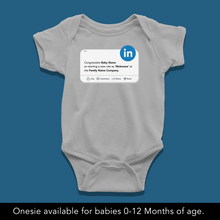 Load image into Gallery viewer, Linkedin New Role Update: Customizable Nickname Onesie
