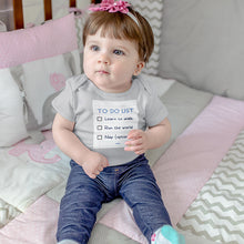 Load image into Gallery viewer, Baby To-Do List Baby Onesie
