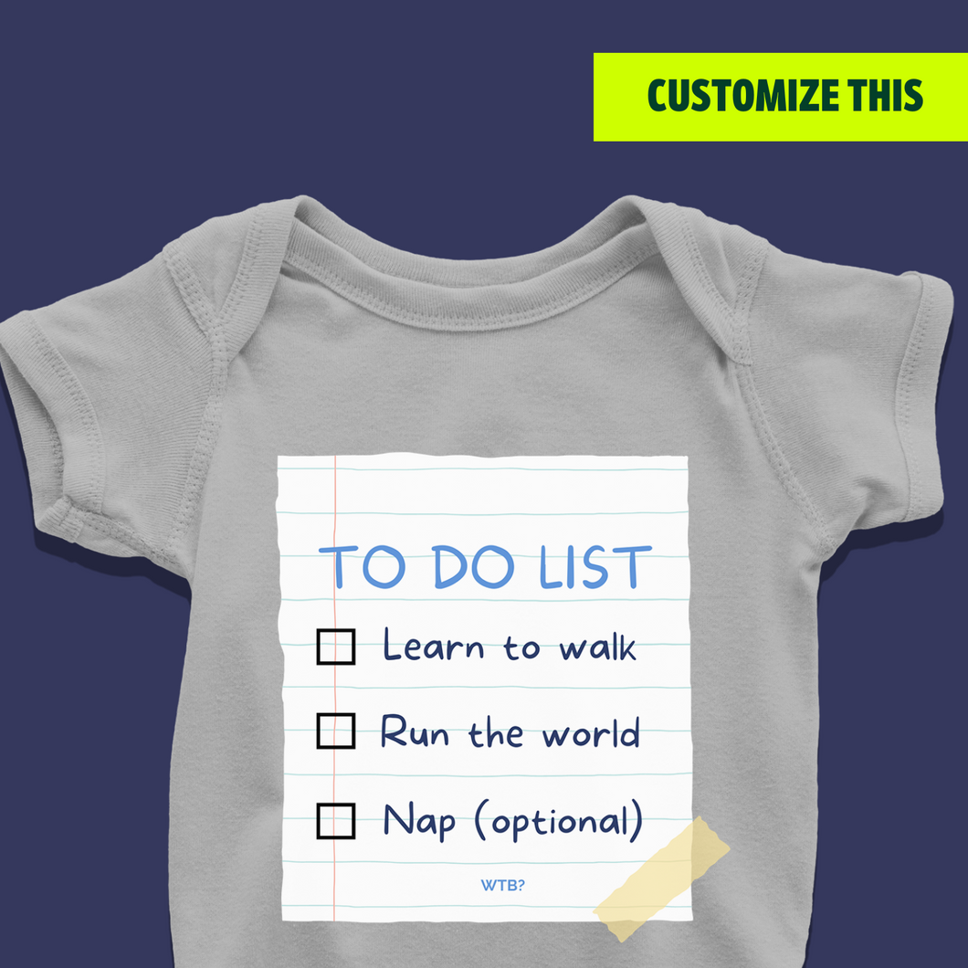 Baby To-Do List Baby Onesie