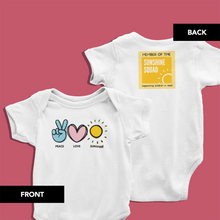 Load image into Gallery viewer, Peace Love &amp; Sunshine - Baby Onesie or T-Shirt
