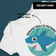 Load image into Gallery viewer, Beware I&#39;m Teething Baby Onesie
