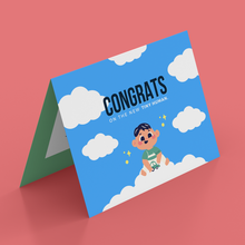 Load image into Gallery viewer, Tiny Human - Baby Boy - Customised Greeting Card

